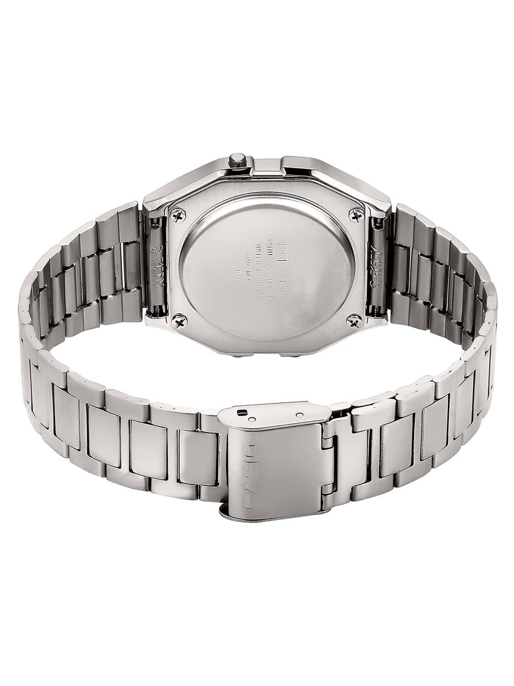 Casio Vintage A-158WA-1Q Digital Grey Dial Unisex Watch Silver Metal Strap (D011)