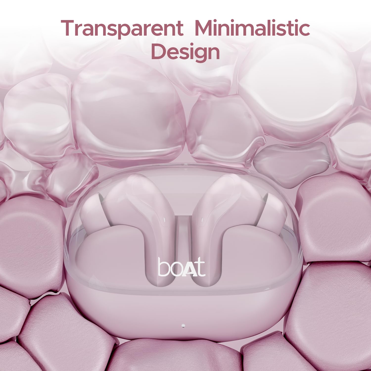 boAt Airdopes 311 Pro, 50HRS Battery, Fast Charge, Dual Mics ENx Tech, Transparent LID, Low Latency, IPX4, IWP Tech, v5.3 Bluetooth Earbuds, TWS Ear Buds Wireless Earphones with mic (Active Black)