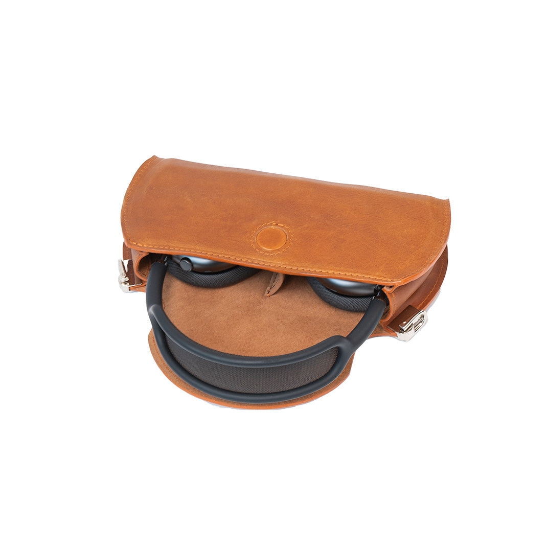Leather Case for AirPods Max (Tan / full-grain)-1